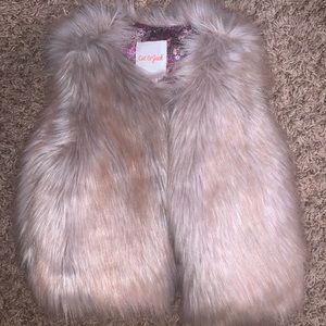 Pink Feaux Fur Vest